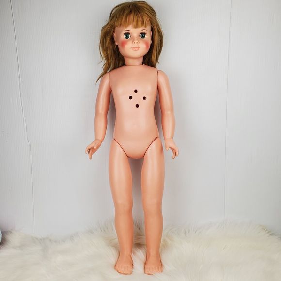 Vintage Eegees 30" Talking Pull String Doll with Outfit WORKS - Picture 8 of 16